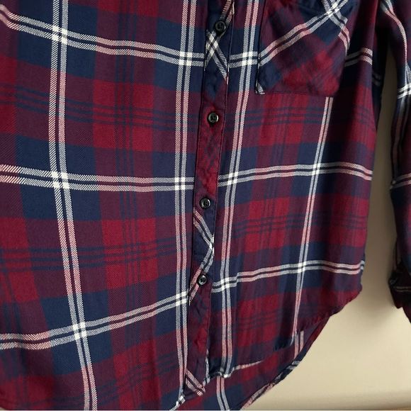 Rails • Hunter Flannel Shirt in Navy/Rose/Powder - Picture 3 of 10